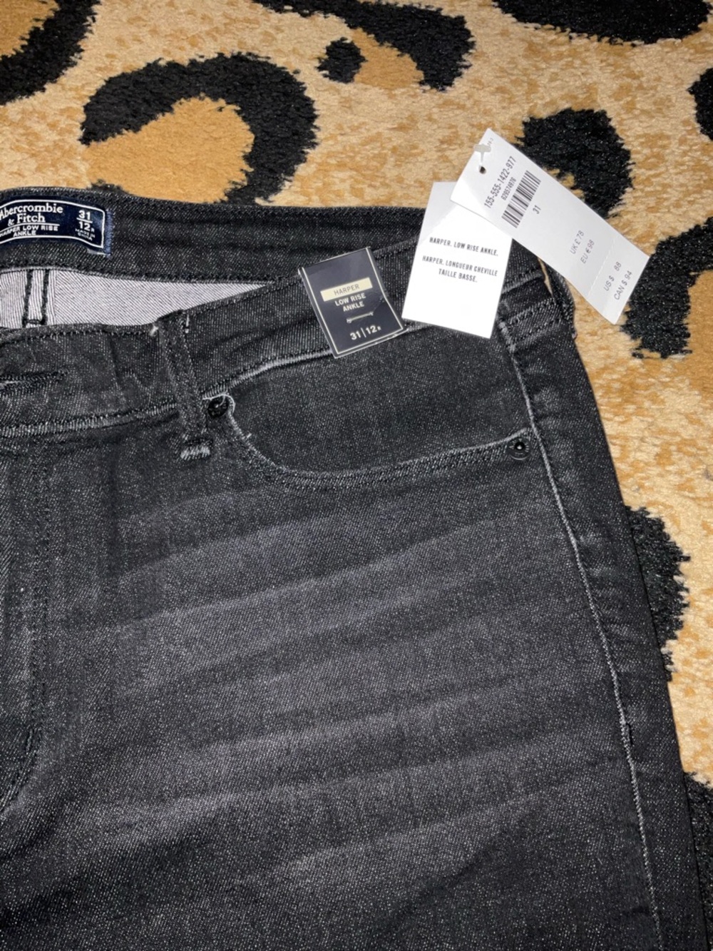 Abercrombie & Fitch Men's Black Slim Harper Jeans